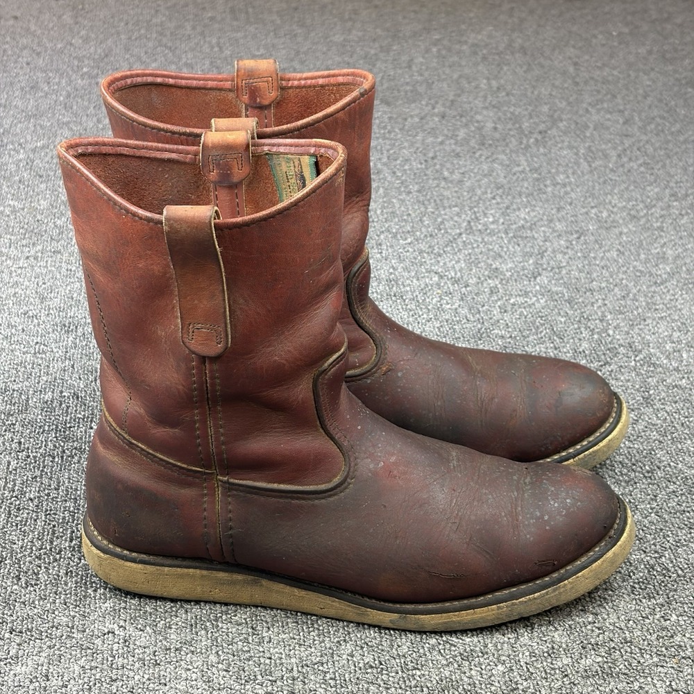 Vintage Red Wing Irish Setter Pecos Pull On Work Boots Oro Russet USA Mens 10 D